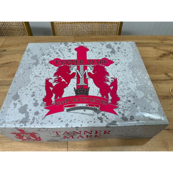 Tanner Mark Men's Cowboy Boots Brown Bronze Teal Leather Size 9 NIB Western - Picture 15 of 15